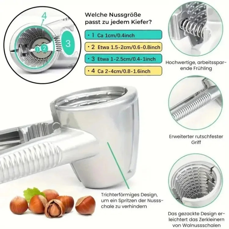 Silvery Metal Walnut Clip Multi Functional Nutcracker