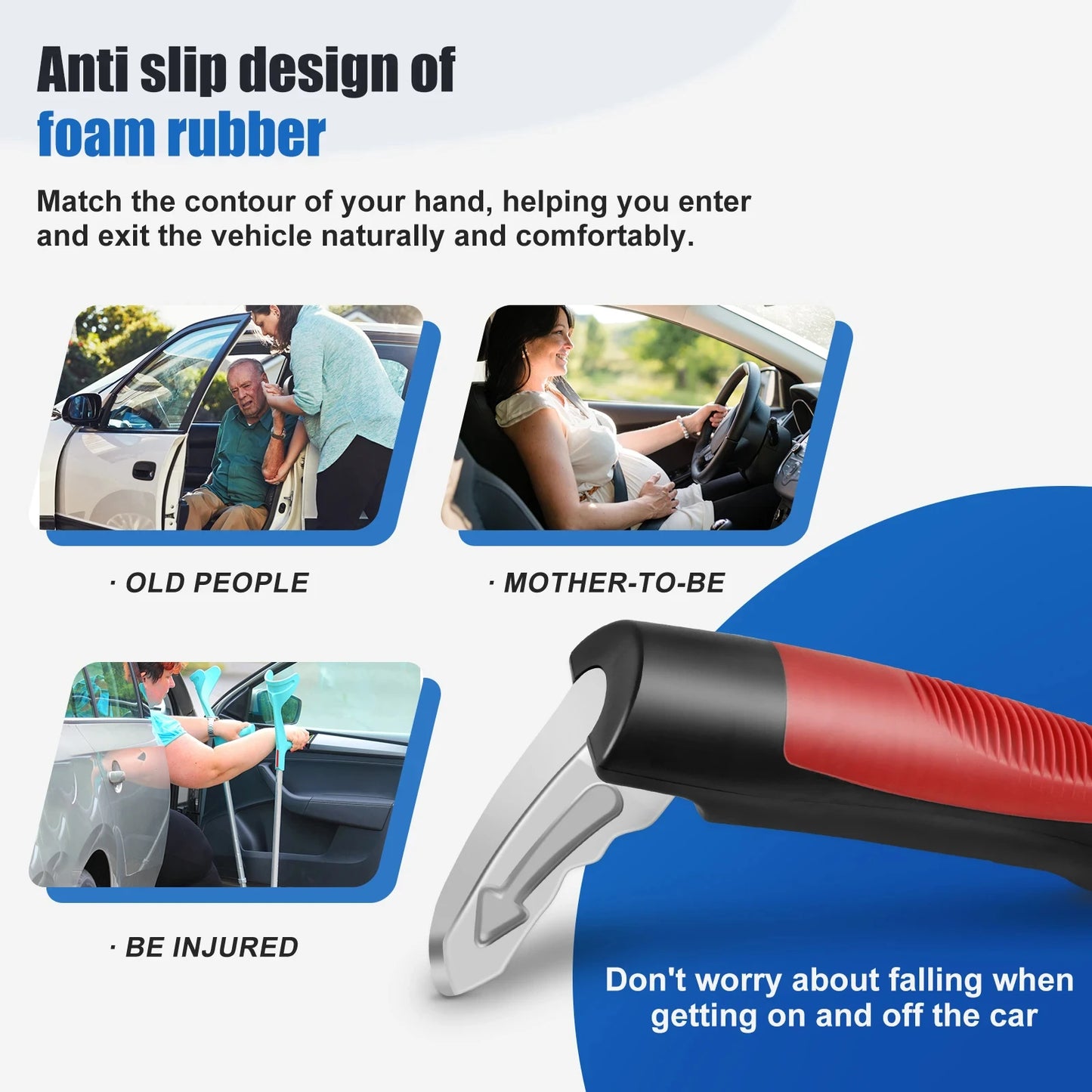 Car Door Assist Handle 2 in 1 Multifunction Vehicle Support