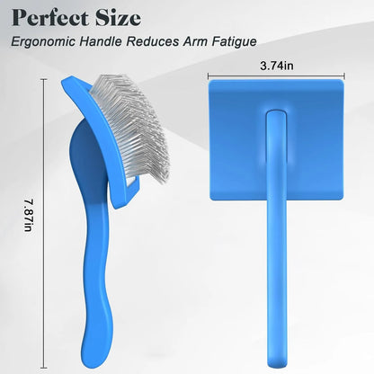 Pet Grooming Brush Set Self Cleaning Slicker Brush
