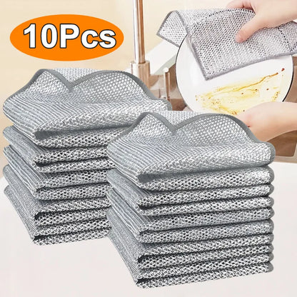 Steel Wire Dishcloths Home Kitchen Pot Pan Cleaning