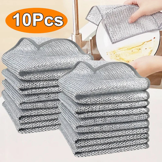 Steel Wire Dishcloths Home Kitchen Pot Pan Cleaning