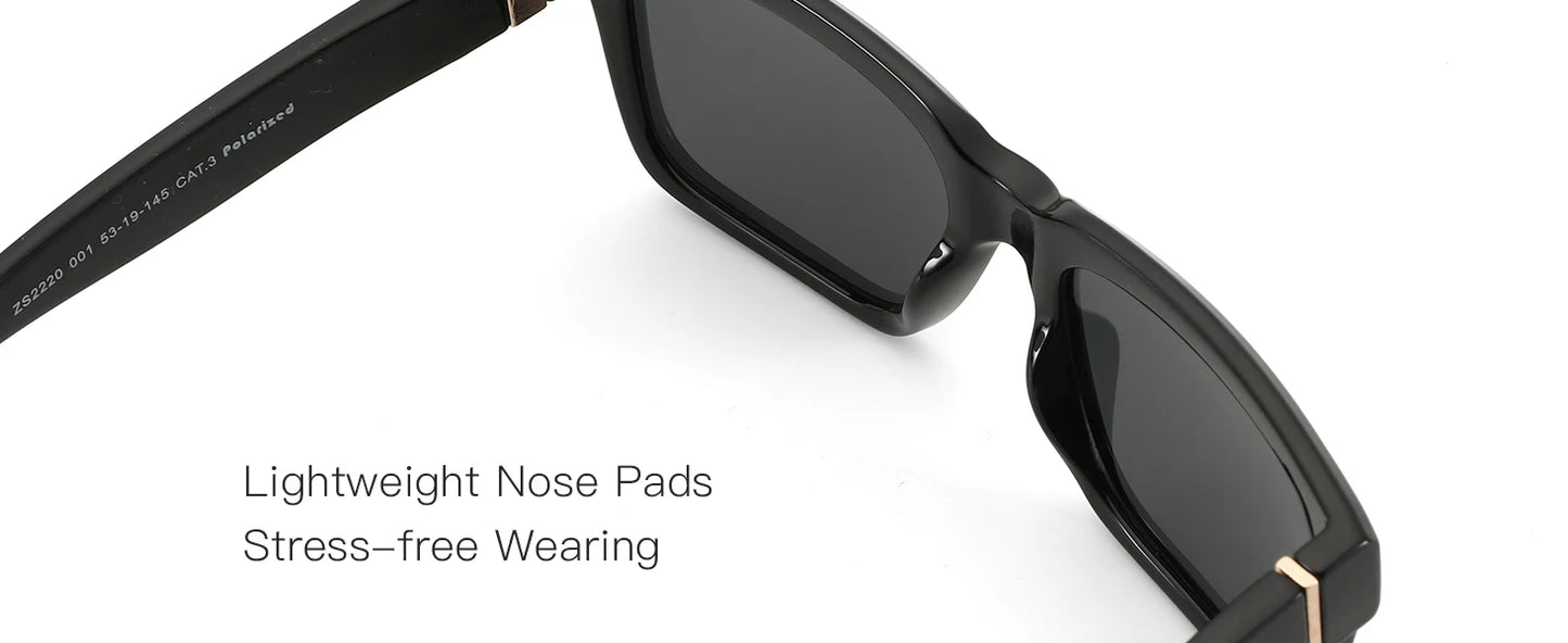 Retro Rectangle Sunglasses for Men Women Polarized