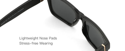Retro Rectangle Sunglasses for Men Women Polarized