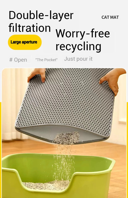 Cat Litter Mat Waterproof Double Layer