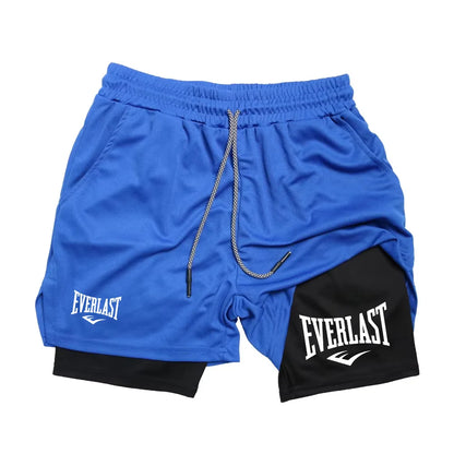 Men Running Shorts 2 in 1 Double-deck Sport Shorts Sportswear