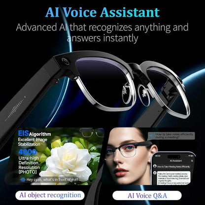 New Business 4K HD Color Change AI Smart Glasses 800W Pixel