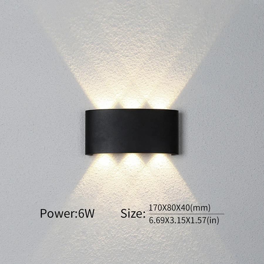 Led Wall Lamp Waterproof IP66 Up And Down Lighting Garden Decoration