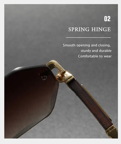 Man Woman Sunnies Fashion Unisex Rimless Sunglasses