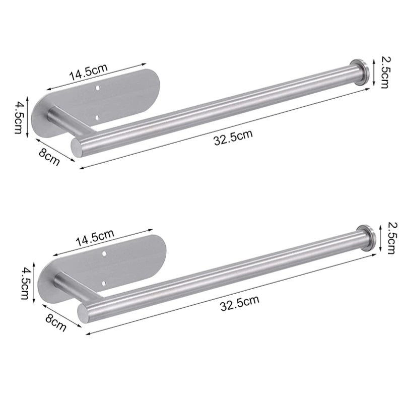 Adhesive Toilet Paper Holder Stainless Steel Wall Mount