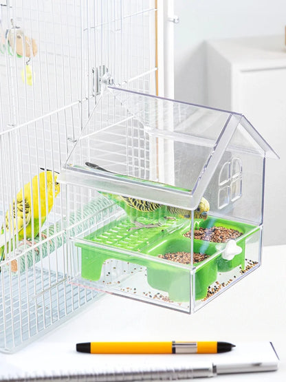 Hanging Parrot Feeder Prevent Scattering Bird Feeding Bowl
