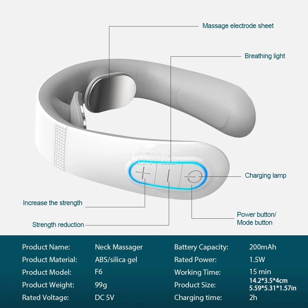 Tens Pulse Neck Massager Electric Smart Cervical Massagers