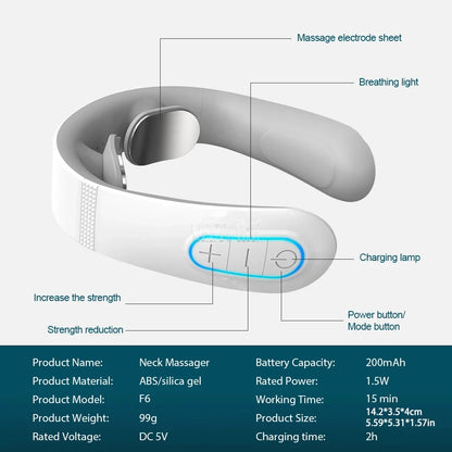 Tens Pulse Neck Massager Electric Smart Cervical Massagers
