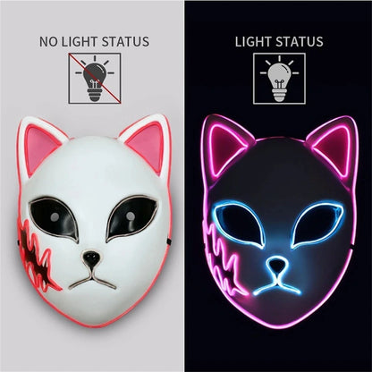 Halloween Neon Mask Cosplay Japanese Anime Neon LED