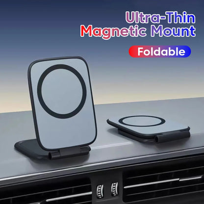 Ultrathin Car Magnetic Mobile Phone Holder Adjustable Foldable