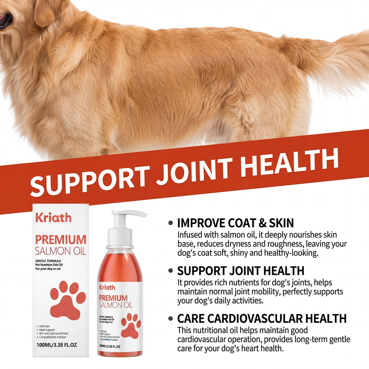 100ml Pure Salmon Oil for Dogs and Cats Omega