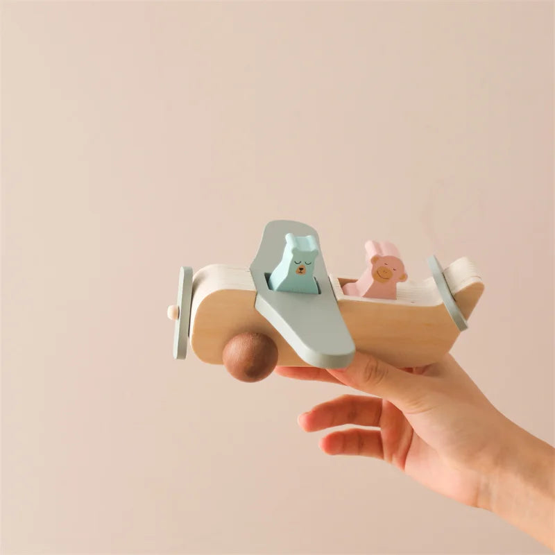 Wooden Birthday Train Toy Simulated Train Toy Model