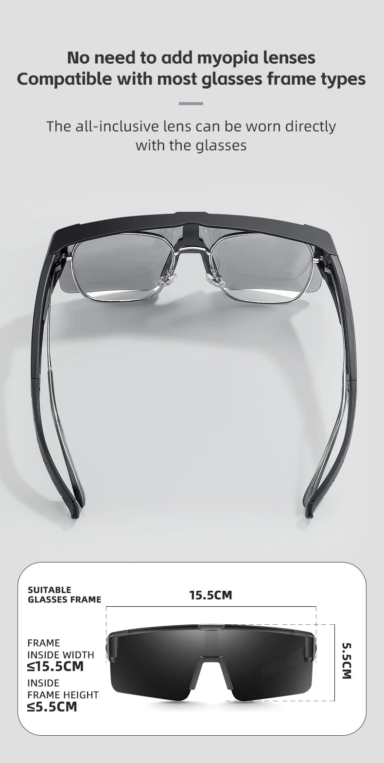 BIKING Cycling Glasses Fit Over Myopic Sunglasses Men Women