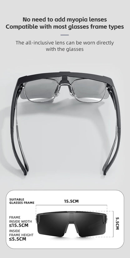 BIKING Cycling Glasses Fit Over Myopic Sunglasses Men Women