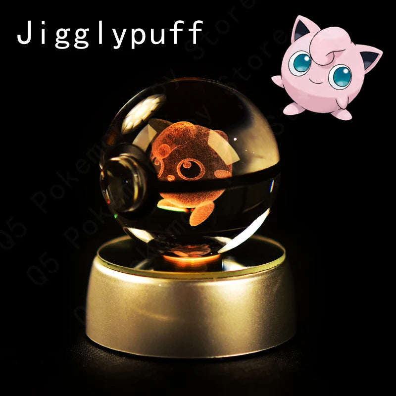 Pokemon Crystal Ball 3D Mewtwo Pikachu Gift