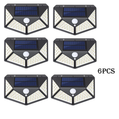 Solar Lights Outdoor 100 LED Wall Lamp Motion Sensor Lights