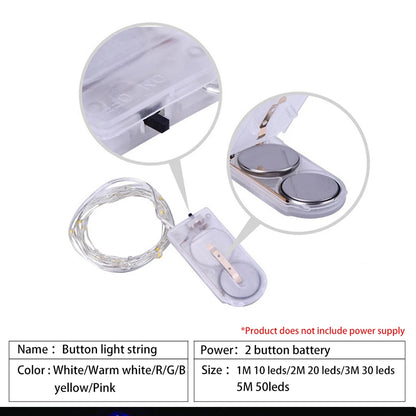 LED Copper Wire water proof Fairy Lights Battery Powered String Lights