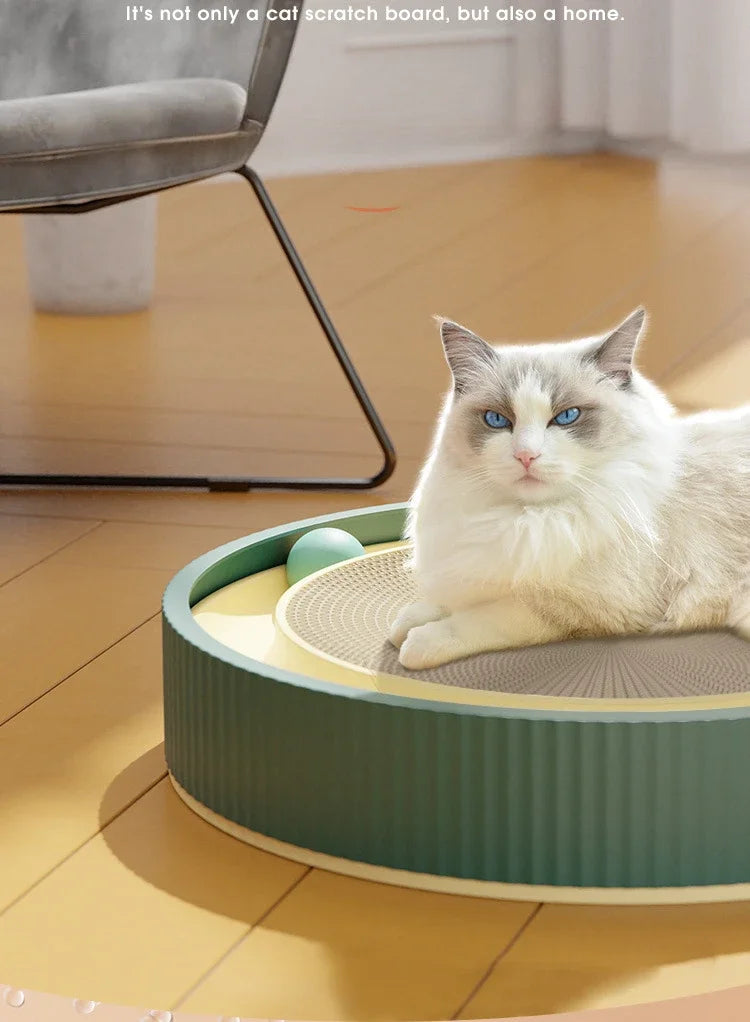Corrugated Paper Cat Scratch Board Cat Toy with Ball Wear-resistant