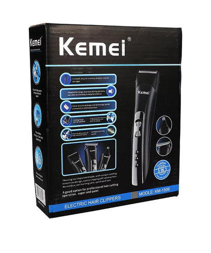 Kemei KM-1506 3 in 1 Electric Hair Clipper USB Charging Shaver