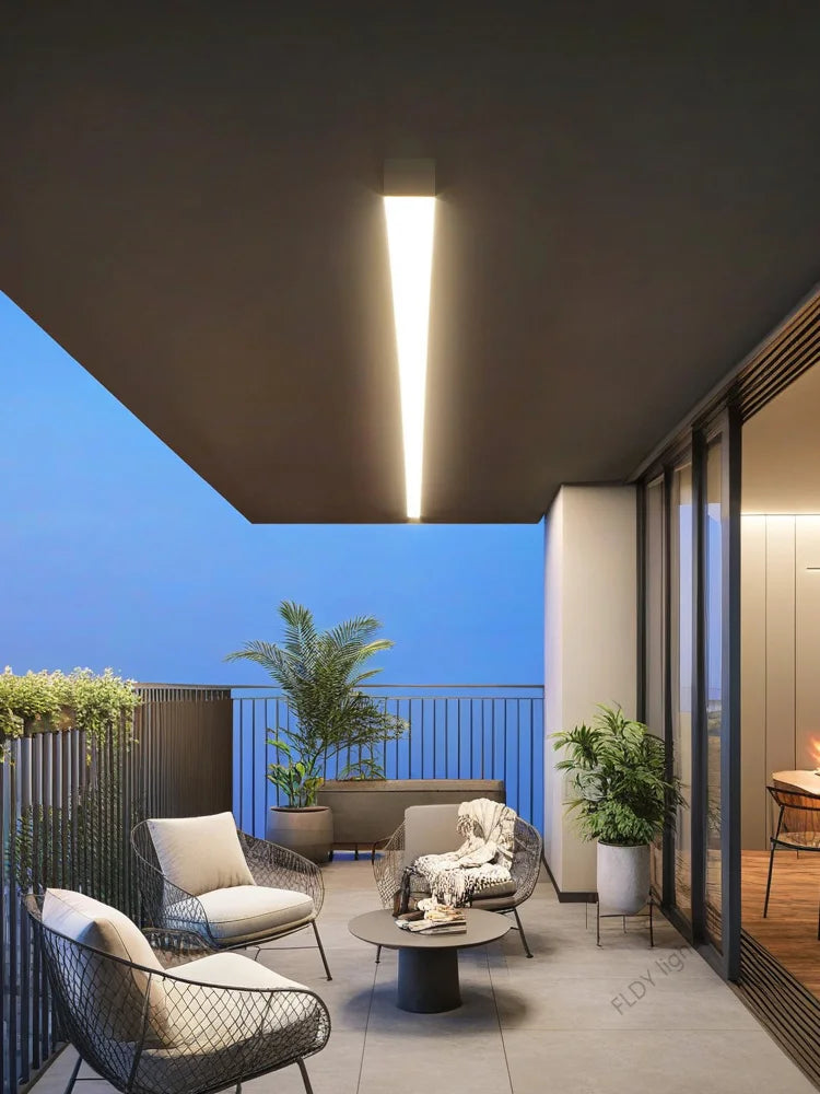 Modern Waterproof Outdoor Long Strip LED Wall Light