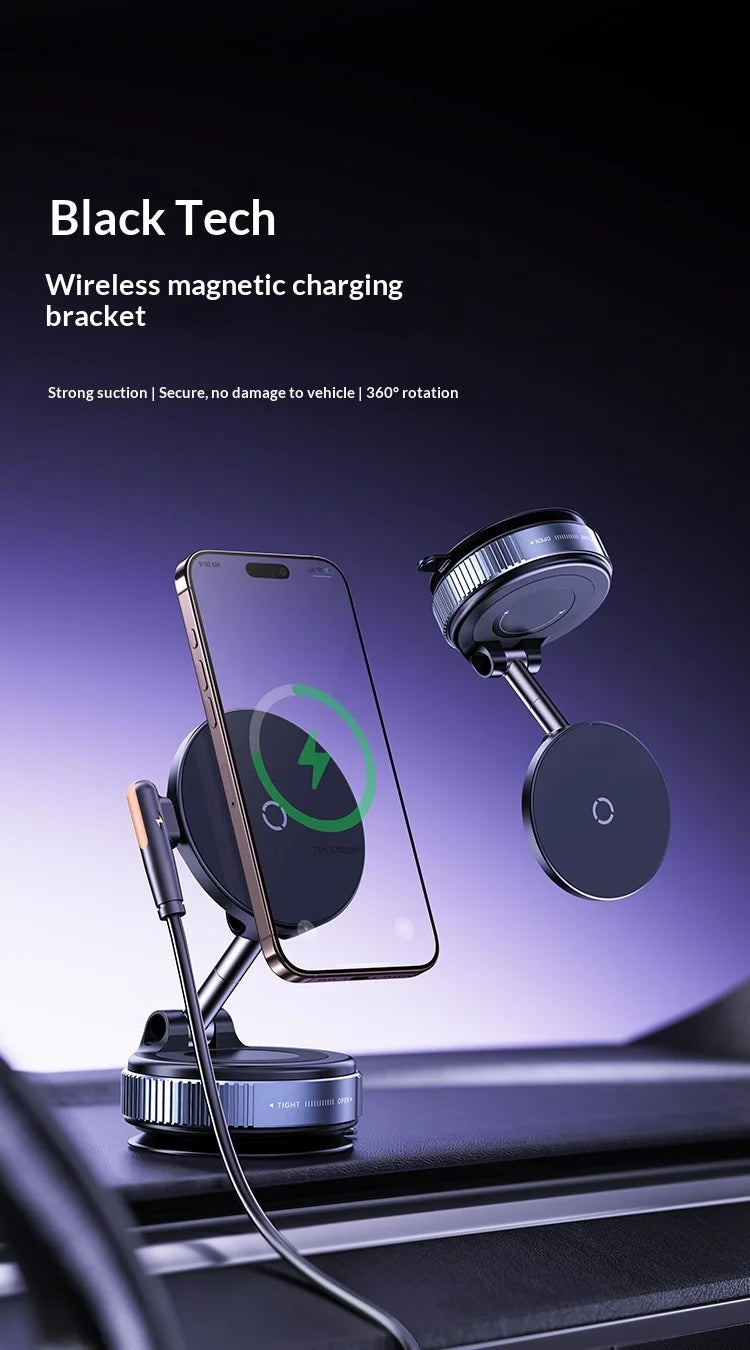 Cross-Border Wireless Charging Vacuum Car Phone Holder
