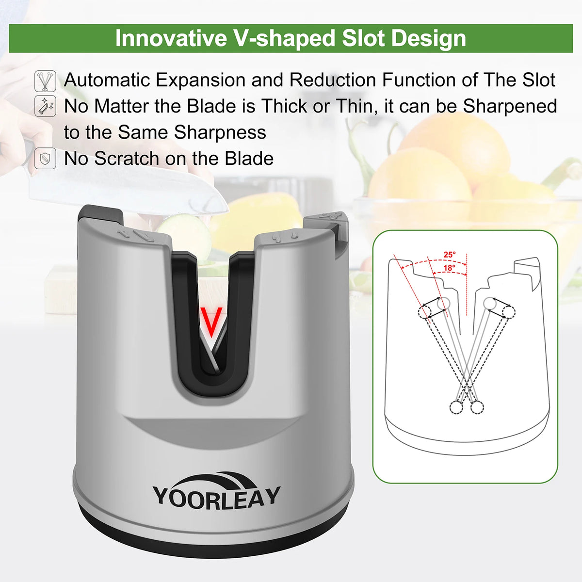 Knife Sharpeners Kitchen Multi-function Suction Cup