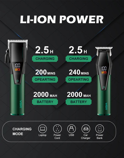 VGR 677 Hair Trimmer Professional Hair Clipper Set