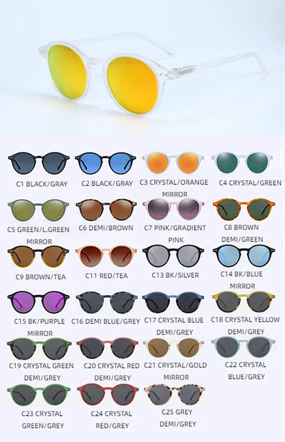 ZENOTTIC Small Round Sunglasses for Men Women Vintage