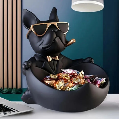 Creative Sunglasses Cool Dog Statue Bulldog Statue