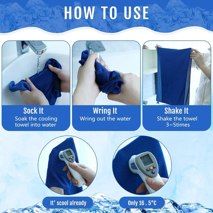 Instant Cooling Sports Towels - Reusable Ice Towels