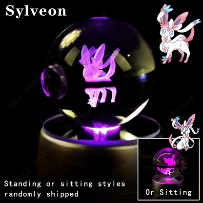 Pokemon Crystal Ball 3D Mewtwo Pikachu Gift