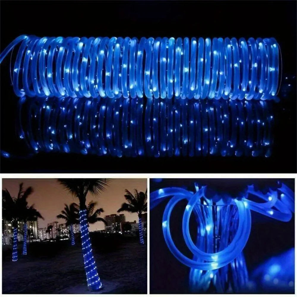 Solar Rope Lights Outdoor LED PVC Tube Fairy String Light