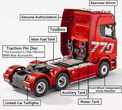 HUINA 1501 770S Alloy Tractor 19CH RC Truck 1/18 2.4G remote