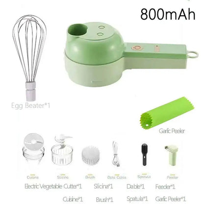 Electric Vegetable Cutter Set - 4 in 1 Portable