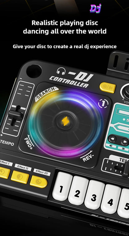 Kids Simulation DJ Mixer Controller Toys Multifunctional