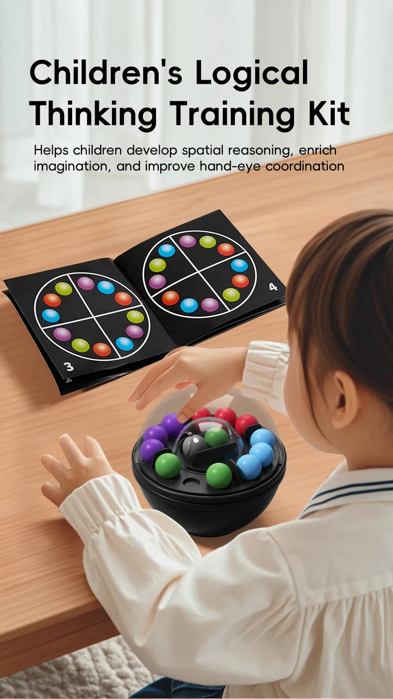 Rotating Puzzle Ball Brain Teaser Toy with Hanging Hook