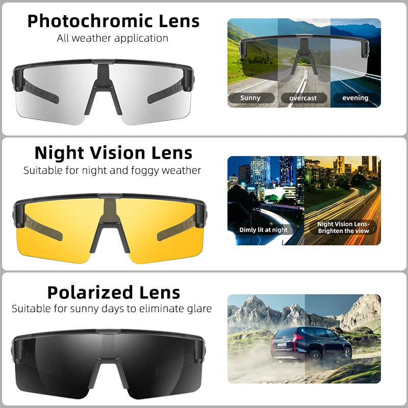 BIKING Cycling Glasses Fit Over Myopic Sunglasses Men Women
