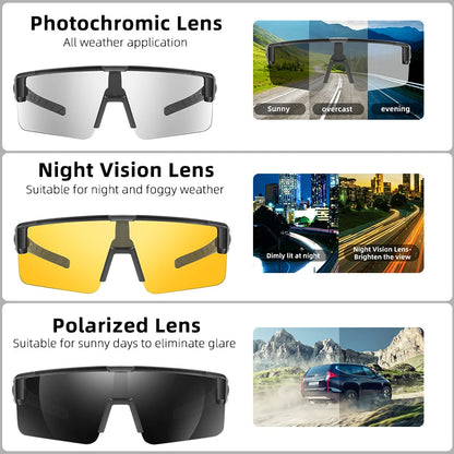 BIKING Cycling Glasses Fit Over Myopic Sunglasses Men Women