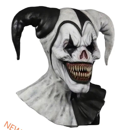 Latex Clown Mask with Adjustable Eye Cutouts