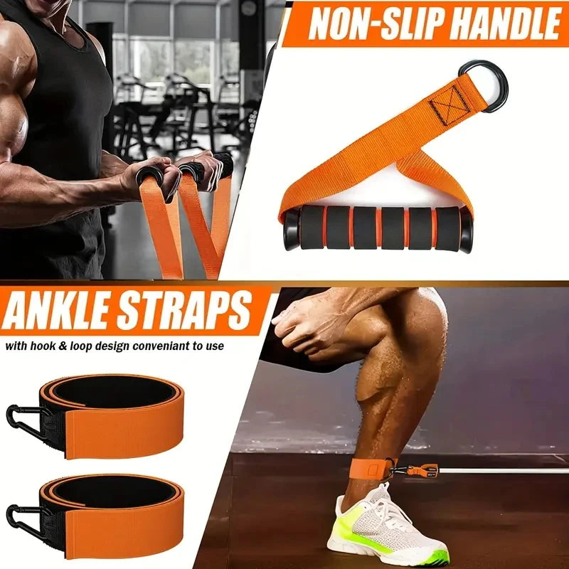 Resistance Strap with Handle: Used for Muscle Training