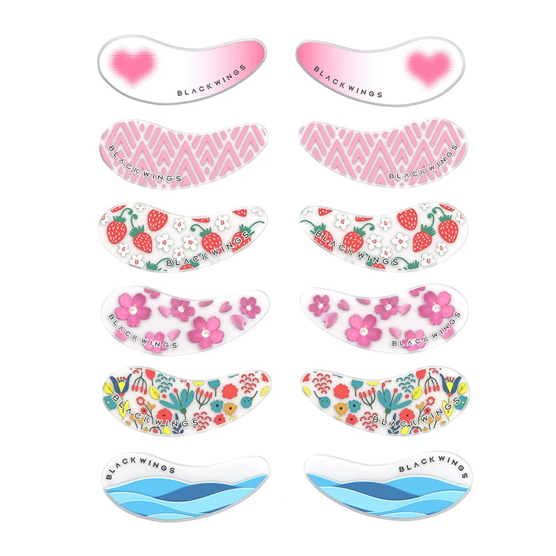 1 Pair Reusable Silicone Eyelash Pad Lash Extension Patches U-Shaped Design