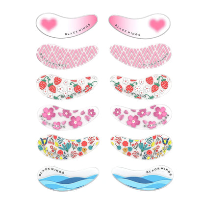 1 Pair Reusable Silicone Eyelash Pad Lash Extension Patches U-Shaped Design