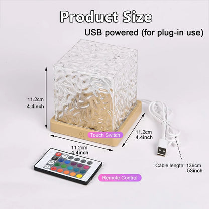 LED Water Ripples Lamp Galaxy Projector Night Light with Remote Control