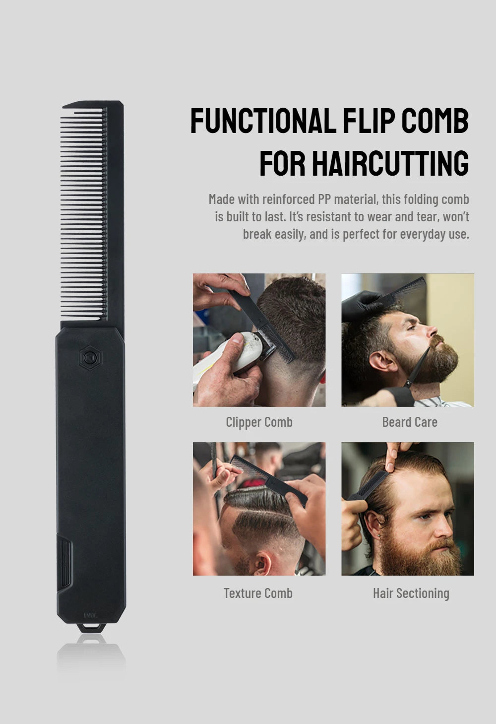 Multifunctional Folding Hair Comb Wide Tooth Oil