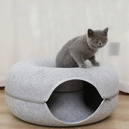 B-Tunnel Donut Cat Bed Interactive Tunnel Pet