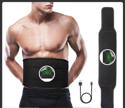 Smart EMS Ab Belt for Waist Toning & Muscle Stimulation - Fitness